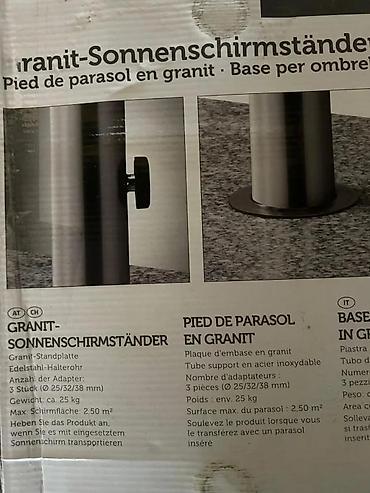Suncobrani, tende i paviljoni: Granitno postolje za suncobran – Belavi - Masivna kvadratna baza od — 8