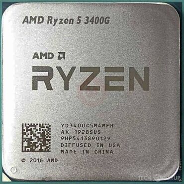 Prosessorlar: Prosessor AMD Ryzen 5 3400g, 3-4 GHz, 6 nüvə, İşlənmiş