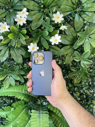 IPhone 15 Pro, 128 GB, Blue Titanium, Zəmanət, Simsiz şarj, Face ID