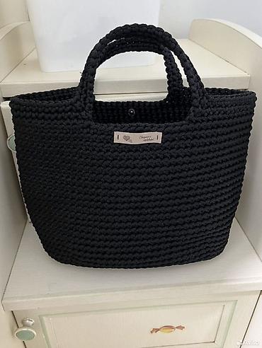 Классические сумки: Сумка ручная работа из хлопкового шнура — 4