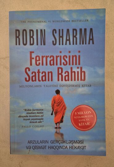 Kitablar, jurnallar, CD, DVD: 5️⃣0️⃣% Endirimlə Robin Sharma "Ferrarisini Satan Rahib" Bu Kitab