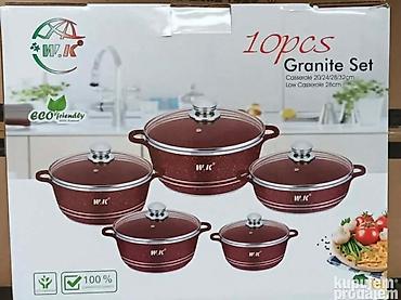 Šerpe: Pet serpi sa pet staklenih poklopaca 10 delova Eco friendly Lonac — 7