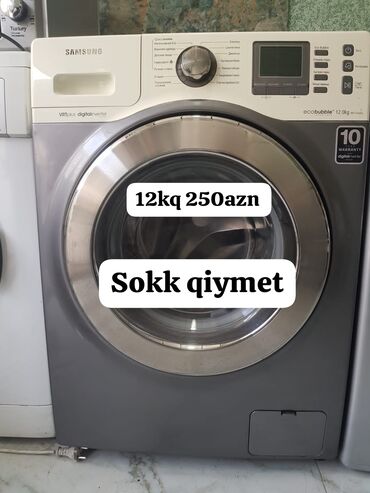 Paltaryuyan maşınlar: Paltaryuyan maşın Samsung, 10 kq-dan çox, İşlənmiş, Avtomat, Kredit var, Ünvandan götürmə, Ödənişli çatdırılma