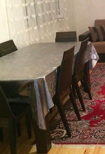 Masa və oturacaq dəstləri: Qonaq otağı üçün, İşlənmiş, Dördbucaq masa, 6 stul — 2