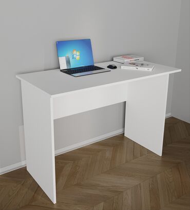 компьютерный стол детский: Офисный Стол, цвет - Белый, Новый