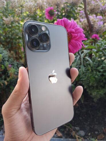 айфон 15 бишкек цена: IPhone 13 Pro Max, Колдонулган, 128 ГБ, Кара, 82 %