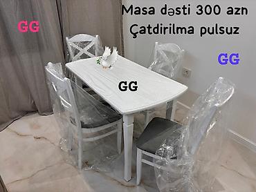 Mətbəx üçün, Yeni, 4 stul