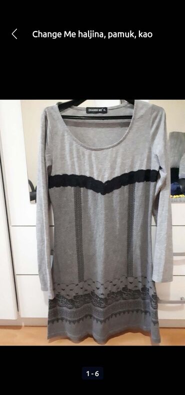 h: M (EU 38), Cotton, color - Grey