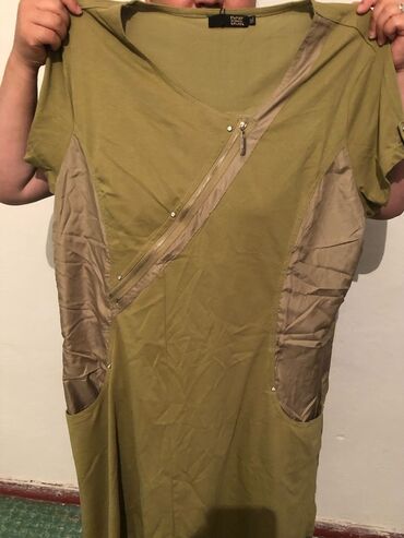 платье одежда: Повседневное платье, Лето, Короткая модель, 2XL (EU 44)