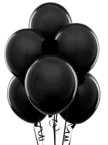 шарики надувные: Воздушные шарики черные - комплект 10 шт