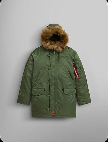 Личные вещи: Мужская парка Alpha Industries с меховым капюшоном. - Цвет: чёрный с — 5