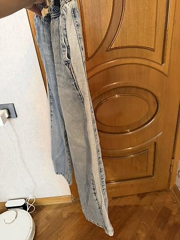 trapez şalvar: Zara Uşaq üçün açıq mavi denim şalvar 7-8-9 yaş təzə kimidir - Model — 4