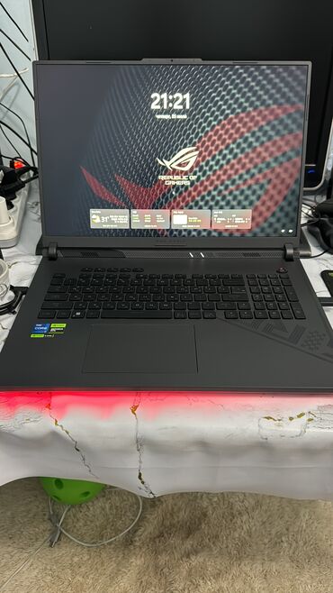 игровой ноутбук rtx: Ноутбук, Asus, 16 ГБ ОЭТ, Intel Core i7, 17,3дан көп ", Колдонулган, Оюндар үчүн, эс тутум SSD