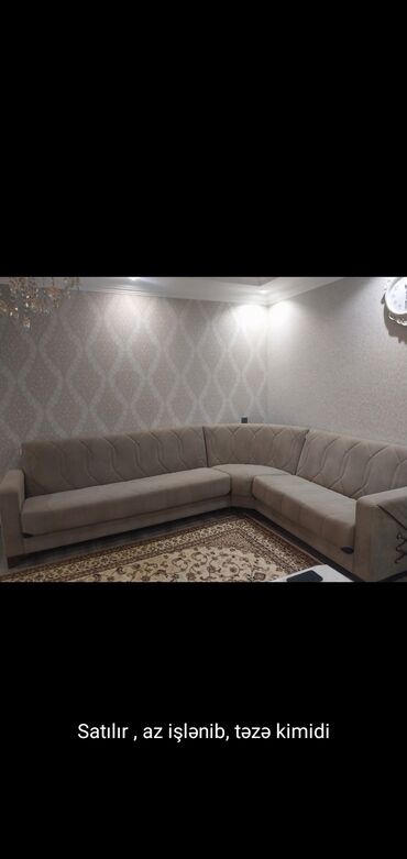 metbex kunc divan desti: Künc divan dəsti - Forma: L-şəkilli künc divan - Rəng: Açıq bej -