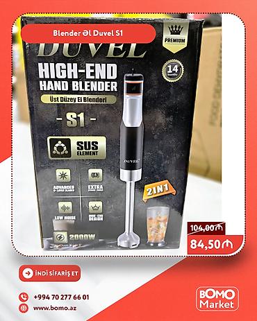 Blenderlər: 🔥 Blender Əl Duvel S1 ✅ Marka: Duvel ✅ Gücü: 2000 Vatt ✅ Rəng: Gümüşü — 1