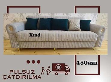 Divanlar: Tek divan – 450 AZN - Müasir dizayn: dərin kapitone tikişlər, qızılı — 24