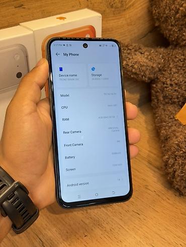чехлы бу: Смартфон Tecno Spark (модель с маркировкой KJ6) — версия 128 ГБ + 4 ГБ — 8