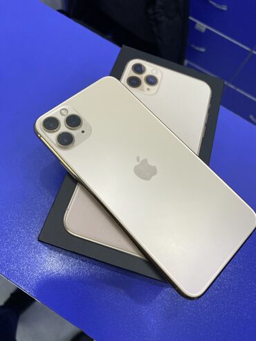 Apple iPhone: IPhone 11 Pro Max, 256 GB, Matte Gold, Zəmanət, Simsiz şarj, Face ID