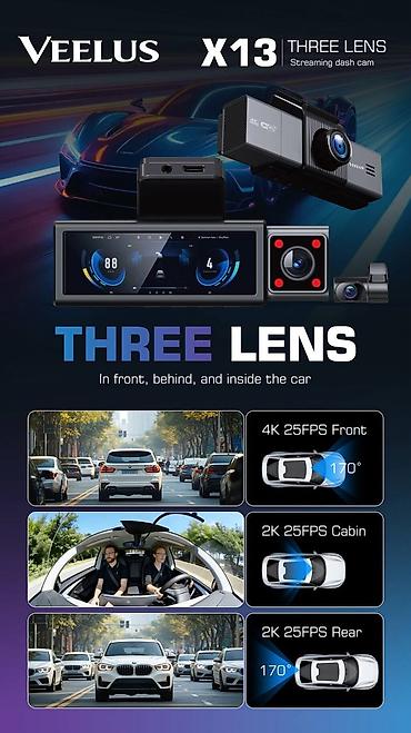 android teyes cc3: VEELUS Q7 — потоковый видеорегистратор с тремя камерами Ключевые — 10