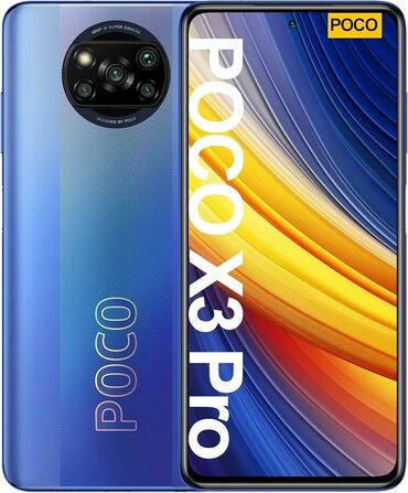 Poco: Poco X3 Pro, Б/у, 128 ГБ, цвет - Синий, 2 SIM