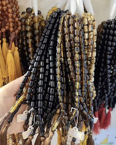 bijuteriya instagram: Təsbeh dəsti – iri ölçülü krem rəngli muncuqlarla - Material: Təbii — 7