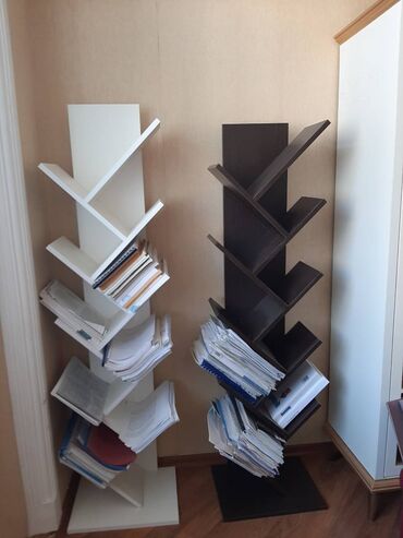 kitab şkafları modelləri: İki kitab rəfi, əla vəziyyətdədir. Yenidir. 
Biri ağ, digəri qəhvəyi