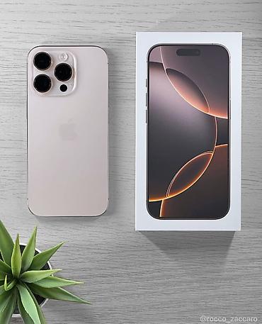 apple mini: IPhone 16 Pro Max, Desert Titanium, Barmaq izi, Simsiz şarj, Face ID — 4