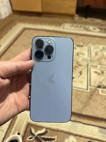 Apple iPhone: IPhone 13 Pro, Б/у, 256 ГБ, Sierra Blue, Кабель, Зарядное устройство, Защитное стекло, 75 % — 1