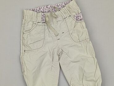 beżowe legginsy prążkowane: Baby material trousers, 3-6 months, 62-68 cm, condition - Good