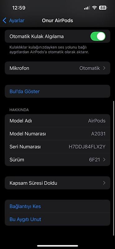 airpods i888: Məhsul: Apple AirPods (2-ci nəsil) – A2031 model qulaqlıq Seriya — 4