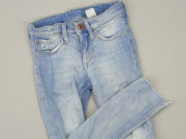 mom jeans z wysokim stanem stradivarius: Spodnie jeansowe, H&M, 4-5 lat, 110, stan - Dobry