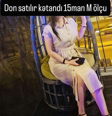 gundəlik don: Kətan qadın donu – M ölçü. - Model: köynək tipli, qısaqollu - — 1