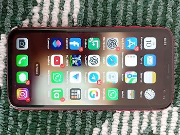 Техника жана электроника: IPhone 11, Колдонулган, 64 ГБ, Кызыл, Каптама, Кабель, 76 % — 1