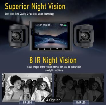 андроид мониторы для prado: Avtomobil üçün 3 kameralı DVR – üstün gecə görüntüsü ilə