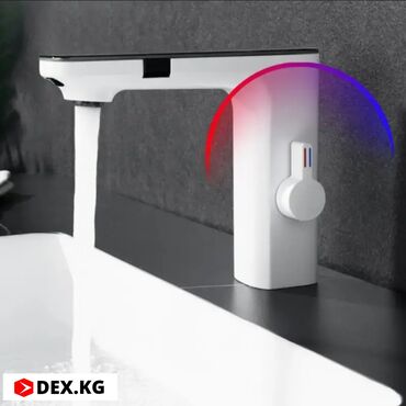 Смесители для раковин: Смеситель для раковины С термостатом и подсветкой !! Не требует — 5