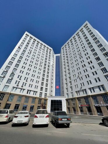 квартиры в кок жар: 1 бөлмө, 50 кв. м, Элитка, 16 кабат, ПСО (өзү оңдоп түзөтүп бүтүү үчүн)