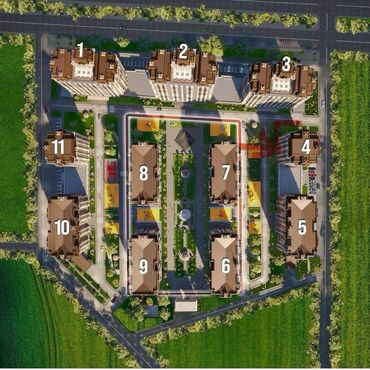 суточные квартиры в каракол: 1 комната, 48 м², Элитка, 8 этаж, ПСО (под самоотделку)