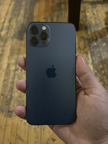 Apple iPhone: IPhone 12 Pro, 128 GB, Blue Titanium, Simsiz şarj, Face ID, Sənədlərlə