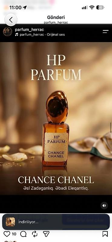 yaşam çiçəyi: HP Parfum – Chance Chanel • Növ: qadın ətiri • Kateqoriya — 1