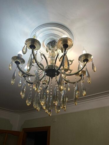 yataq otagi ucun lusturlar: Çılçıraq, 8 lampa, Xrustal