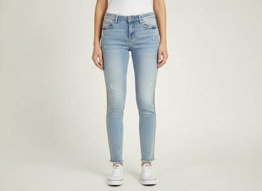 jeansy damskie z lampasami: Place du Jour, Jeans for women, size M