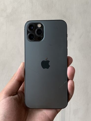 Apple iPhone: IPhone 12 Pro, Б/у, 256 ГБ, Space Gray, Чехол, 87 %