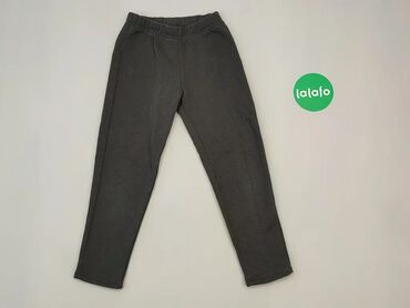 Spodnie: Spodnie, 6 lat, wzrost - 116 cm., wzór - Jednolity kolor, kolor - Czarny