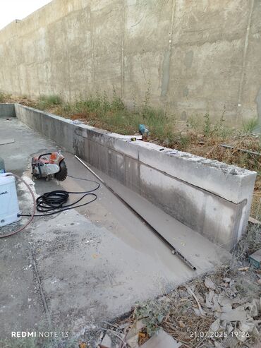 Beton işləri: Səssiz tozsuz səliqəli kəsim. Beton katlavan monolit kubik — 23