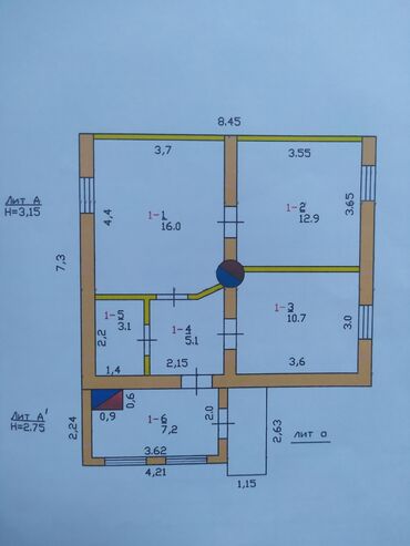 бодрость баня рабочий городок: Дом, 50 м², 3 комнаты, Собственник, Старый ремонт