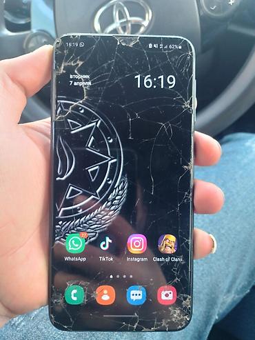 s10 barter: Samsung Galaxy S10, 128 GB, rəng - Qara, Qırıq — 1
