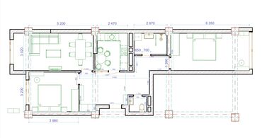 квартира ош продажа: 3 комнаты, 83 м², Элитка, 10 этаж, ПСО (под самоотделку)