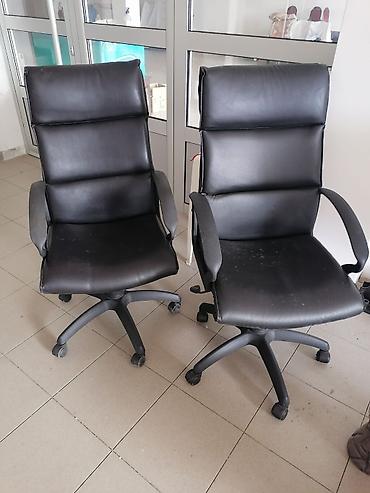 vitorog kancelarijska stolica: Ergonomske kancelarijske stolice – visok naslon, crna prava koza - — 2