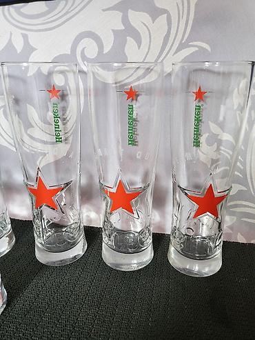 Čaše: Case nove za pivo Heineken 0,350 L . Nove case komada 6 u ceni — 8