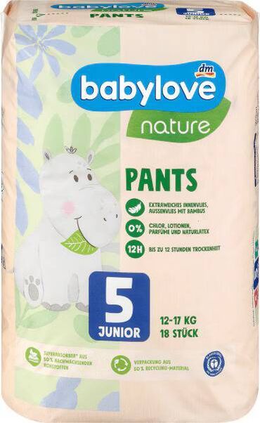 Babylove nature PANTS broj 5. Prodajem pet pakovanja, cena po